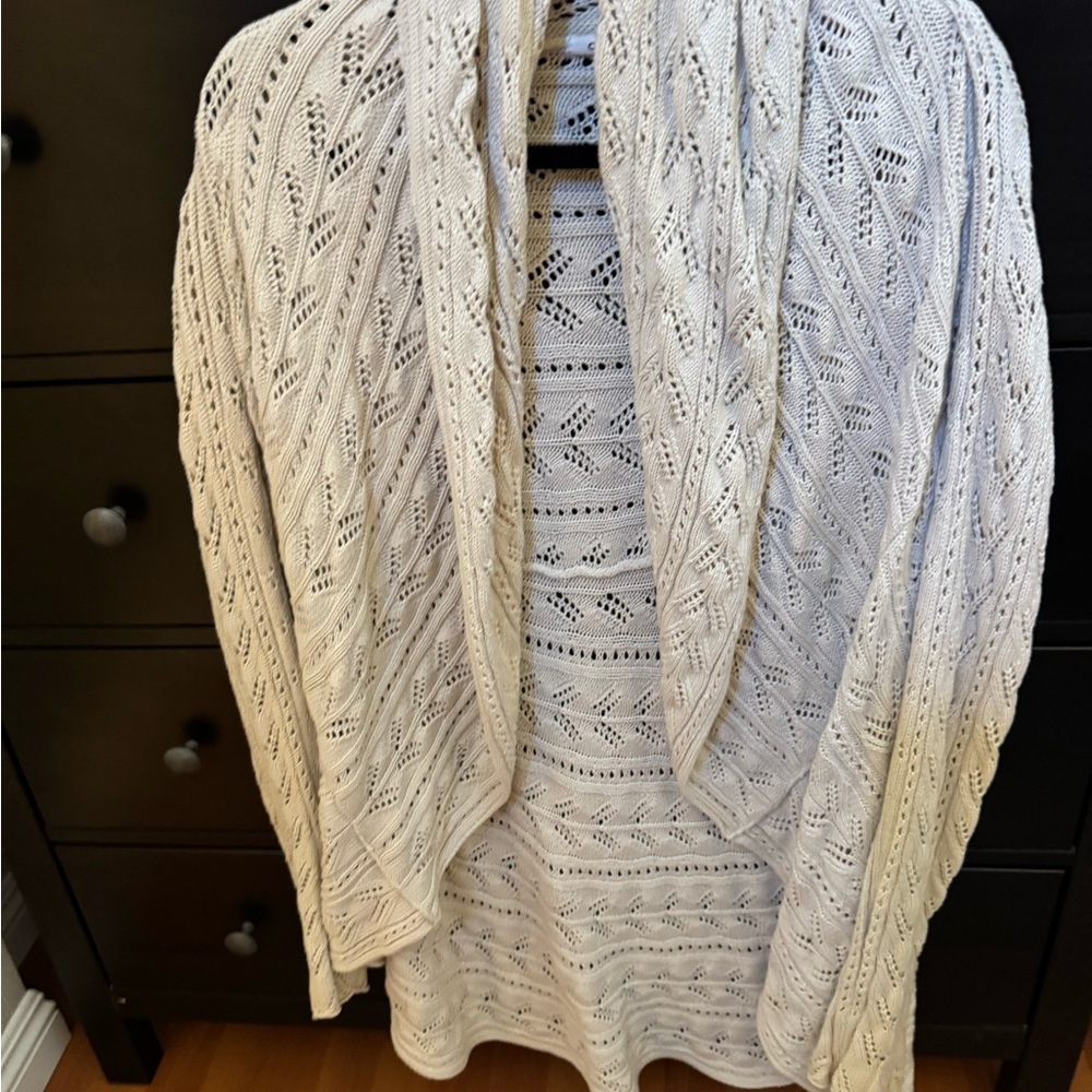 CAbi Ivory Knit Cardigan